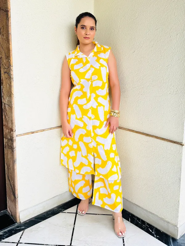 Golden_Hour_Co_Ord_Set_Yellow_Slub_Cotton